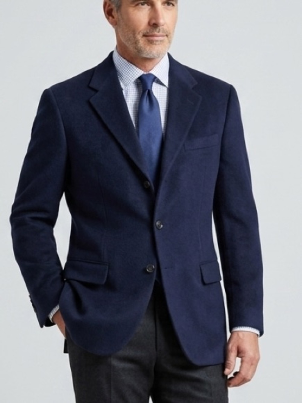 Gianfranco Ruffini 100% Cashmere Blazer Men’s 48L Navy Blue Sport Coat